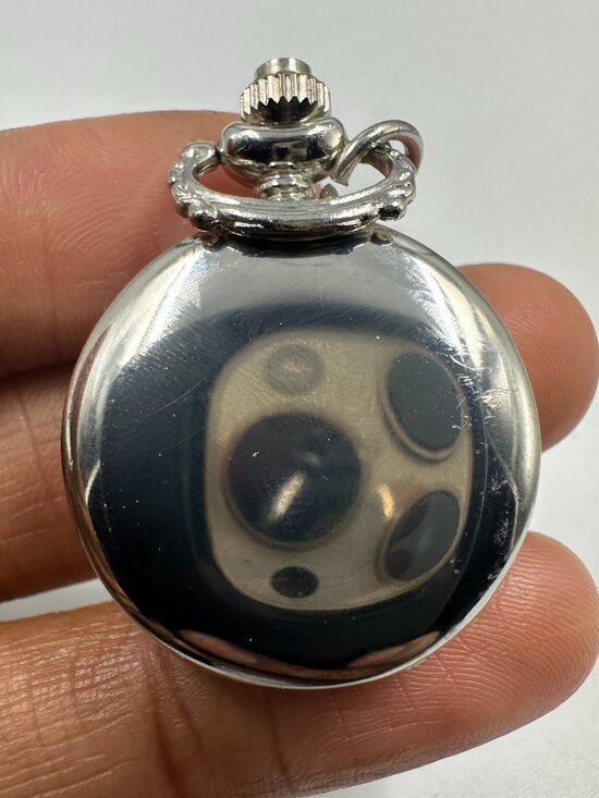 Mullingar Pewter Pocket Watch with Claddagh Design | Real Irish Mullingar Pewter Pocket Watch Claddagh Irish Heart Silver Tone Small 26MM Works